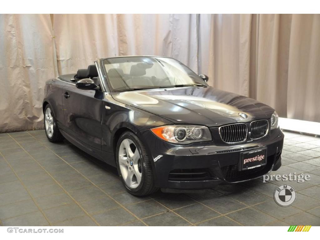 2008 1 Series 135i Convertible - Jet Black / Black photo #7