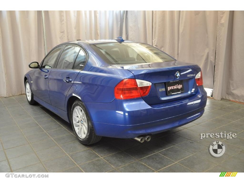 2007 3 Series 328xi Sedan - Montego Blue Metallic / Black photo #4