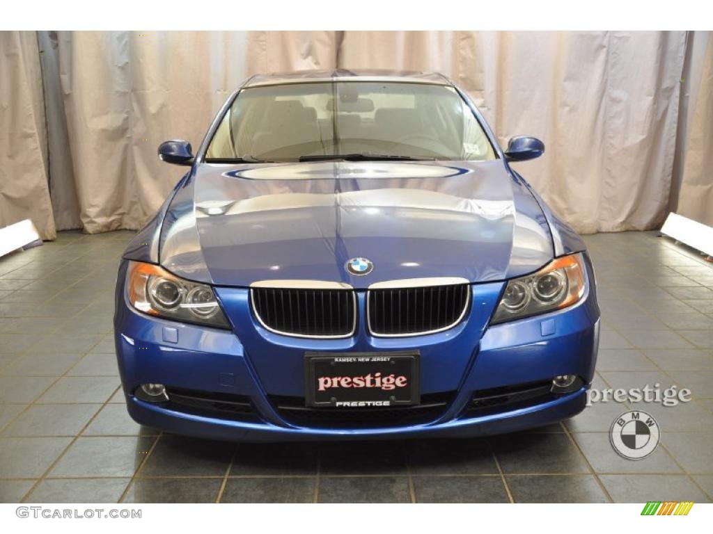2007 3 Series 328xi Sedan - Montego Blue Metallic / Black photo #6
