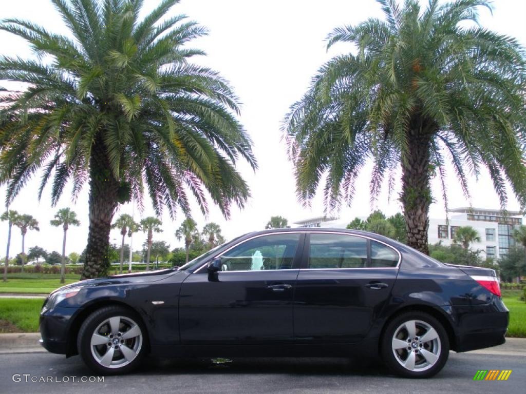 2004 5 Series 530i Sedan - Orient Blue Metallic / Grey photo #1