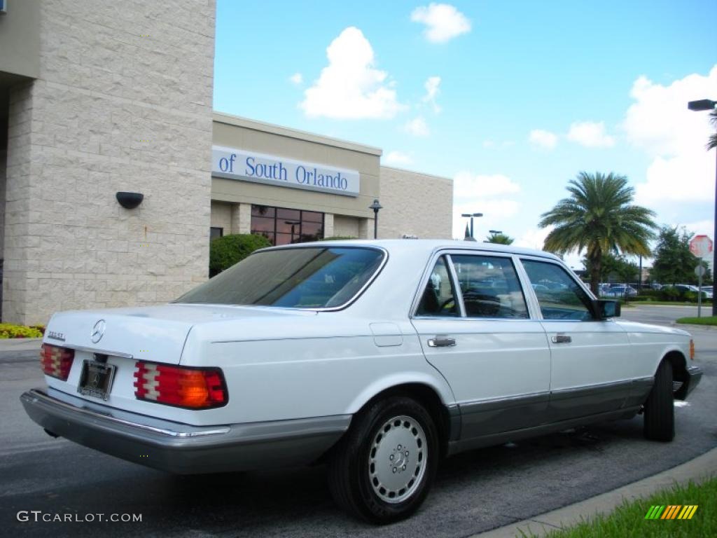 1988 S Class 560 SEL Sedan - Arctic White / Blue photo #6
