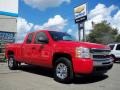 2010 Victory Red Chevrolet Silverado 1500 LS Extended Cab 4x4  photo #3