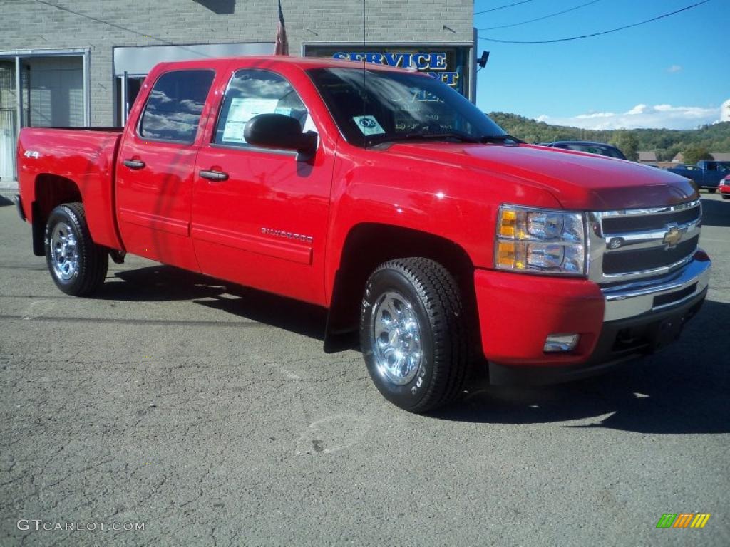 2010 Silverado 1500 LT Crew Cab 4x4 - Victory Red / Ebony photo #3