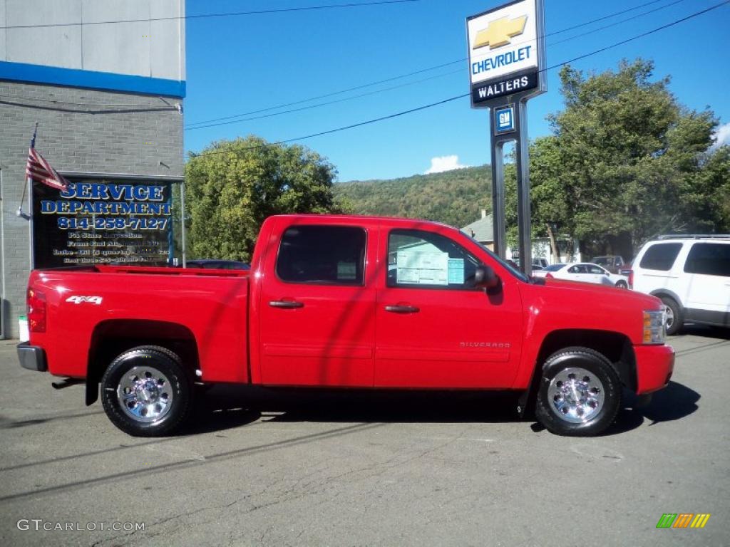 2010 Silverado 1500 LT Crew Cab 4x4 - Victory Red / Ebony photo #4