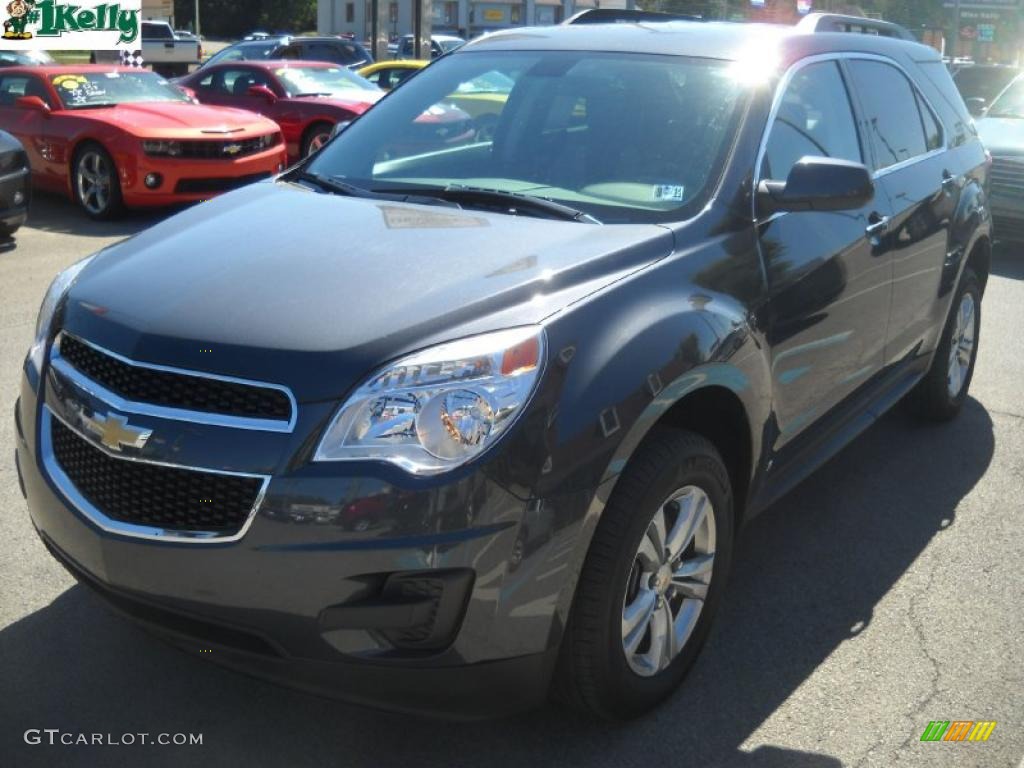 2010 Equinox LT AWD - Cyber Gray Metallic / Jet Black/Light Titanium photo #14