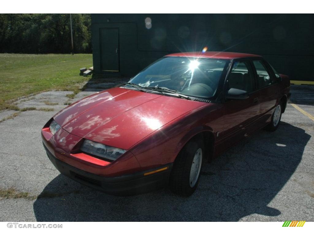 1995 S Series SL Sedan - Brilliant Red Metallic / Gray photo #3