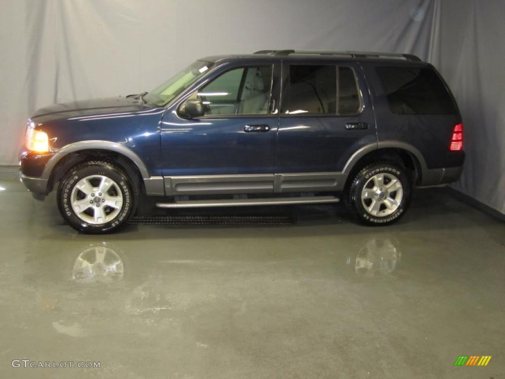 2003 Explorer XLT - True Blue Metallic / Medium Parchment Beige photo #2