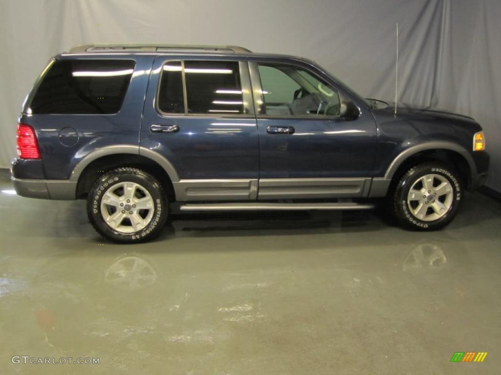 2003 Explorer XLT - True Blue Metallic / Medium Parchment Beige photo #4