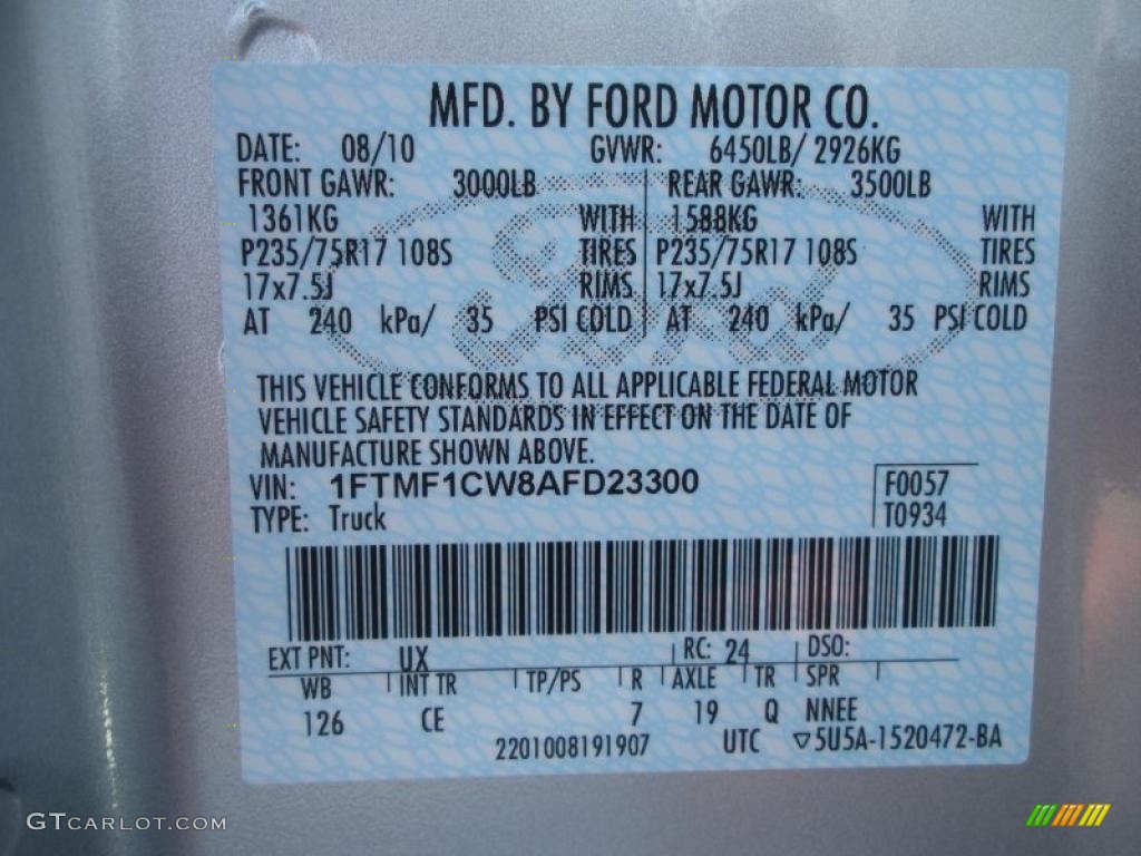2010 F150 XL Regular Cab - Ingot Silver Metallic / Medium Stone photo #11