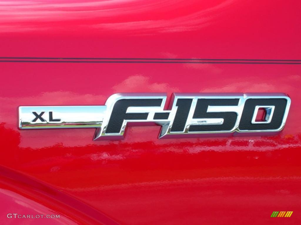 2010 F150 XL Regular Cab - Vermillion Red / Medium Stone photo #4