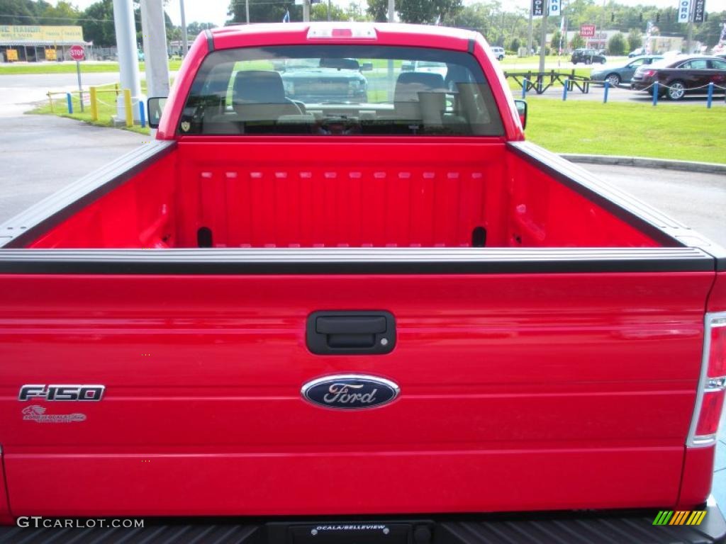 2010 F150 XL Regular Cab - Vermillion Red / Medium Stone photo #9