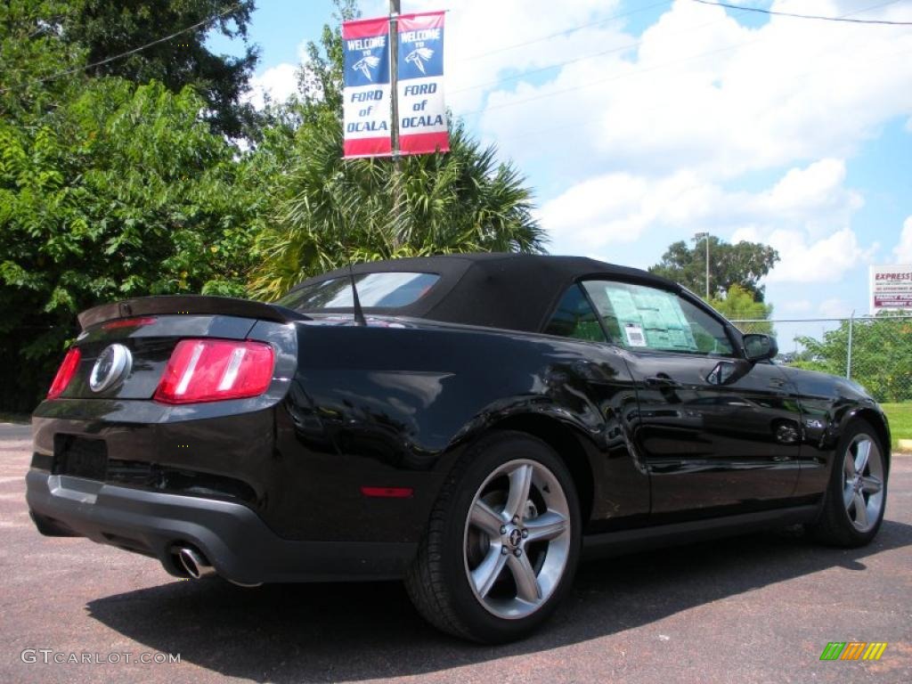 2011 Mustang GT Premium Convertible - Ebony Black / Charcoal Black photo #3