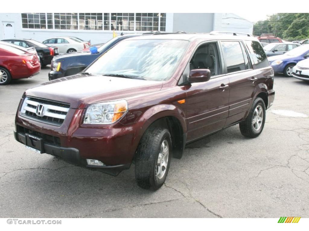 2008 Pilot EX-L 4WD - Dark Cherry Pearl / Gray photo #1