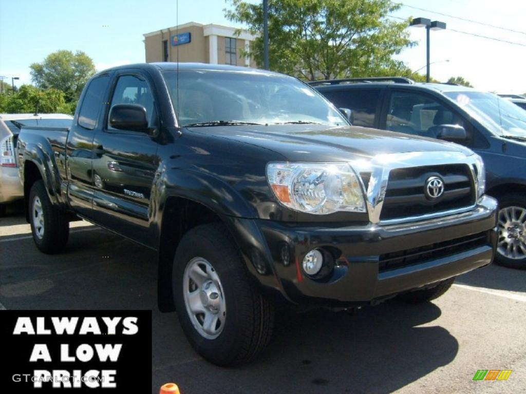 2008 Tacoma V6 Access Cab 4x4 - Black Sand Pearl / Graphite Gray photo #1