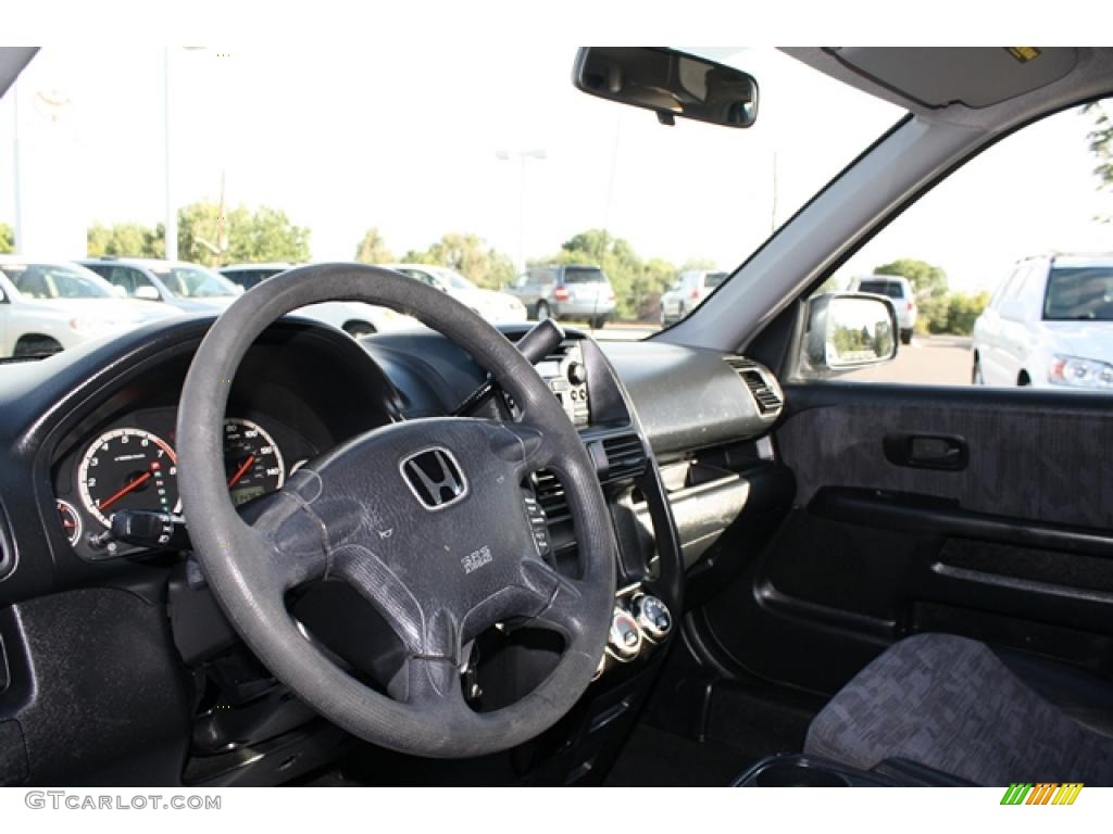 2002 CR-V LX 4WD - Satin Silver Metallic / Black photo #14