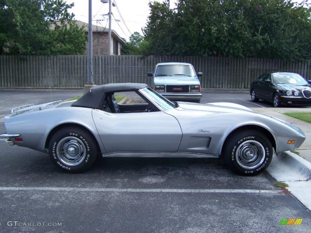 1973 Corvette Convertible - Silver / Black photo #3