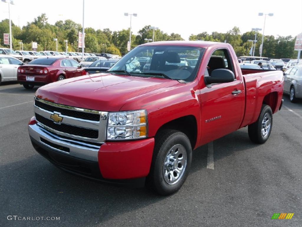 2011 Silverado 1500 LS Regular Cab - Victory Red / Dark Titanium photo #1