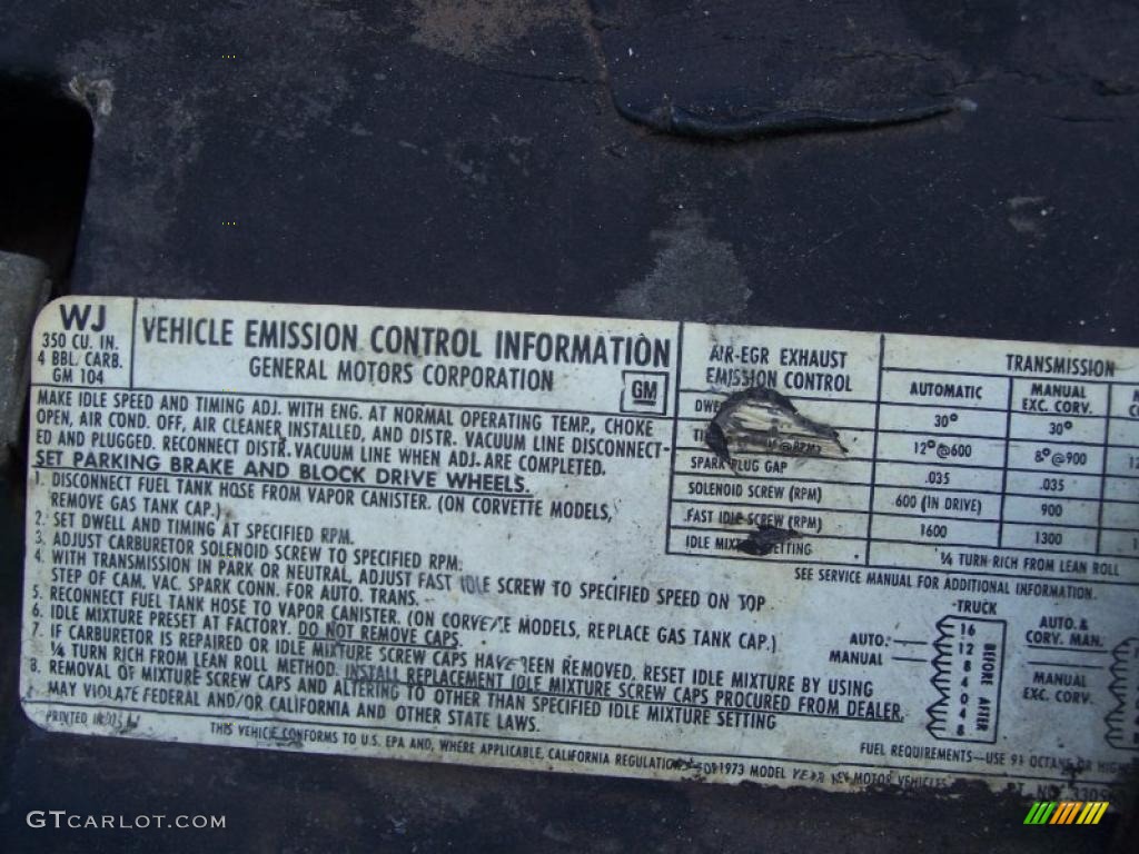 1973 Corvette Convertible - Silver / Black photo #30