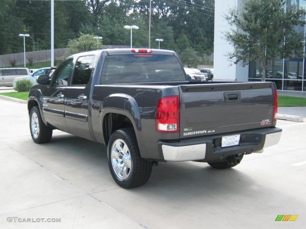 2010 Sierra 1500 SLE Crew Cab - Storm Gray Metallic / Ebony photo #3