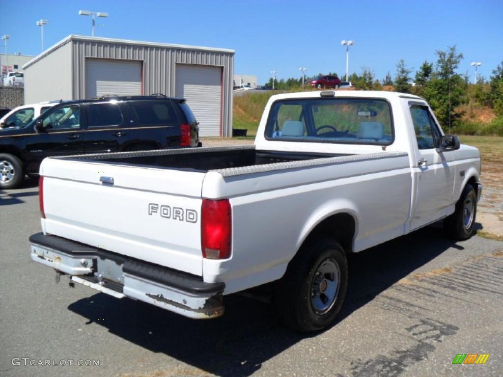 1993 F150 XL Regular Cab - Oxford White / Blue photo #4