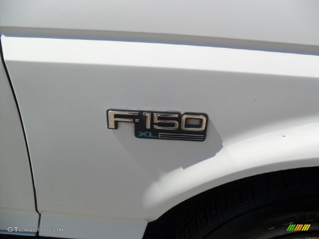 1993 F150 XL Regular Cab - Oxford White / Blue photo #17