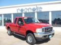 2003 Red Clearcoat Ford F250 Super Duty Lariat SuperCab 4x4  photo #1