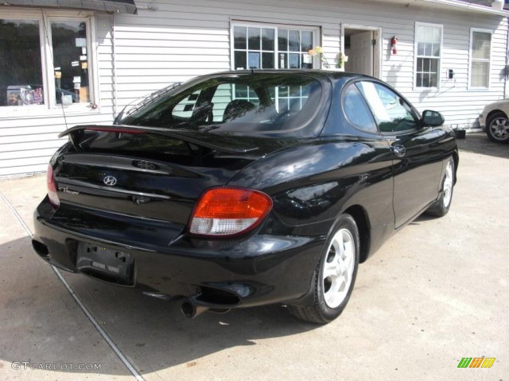 2001 Tiburon  - Jet Black / Black/Gray photo #7