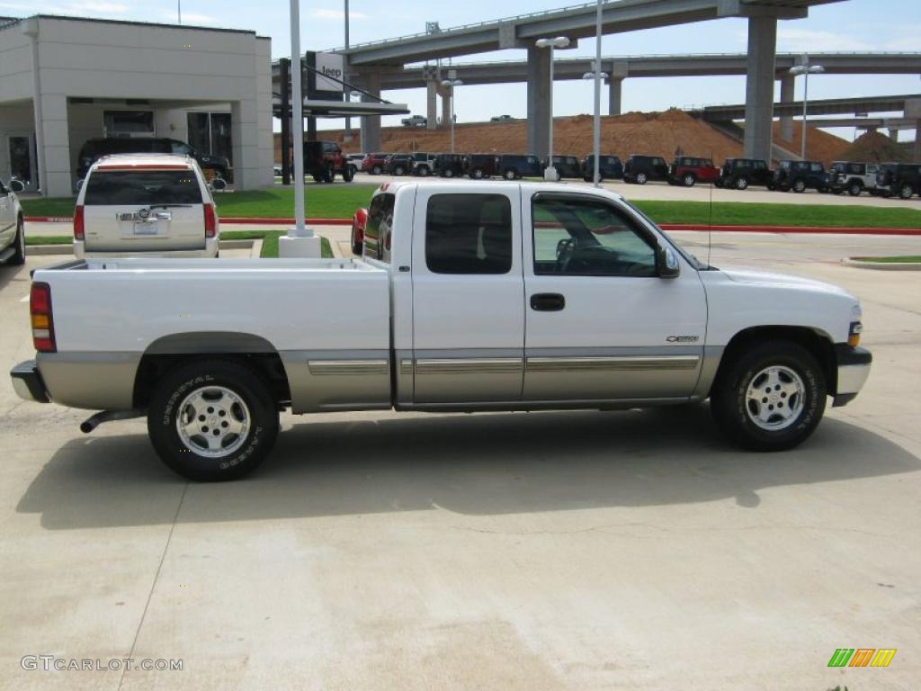 2001 Silverado 1500 LS Extended Cab - Summit White / Medium Gray photo #6