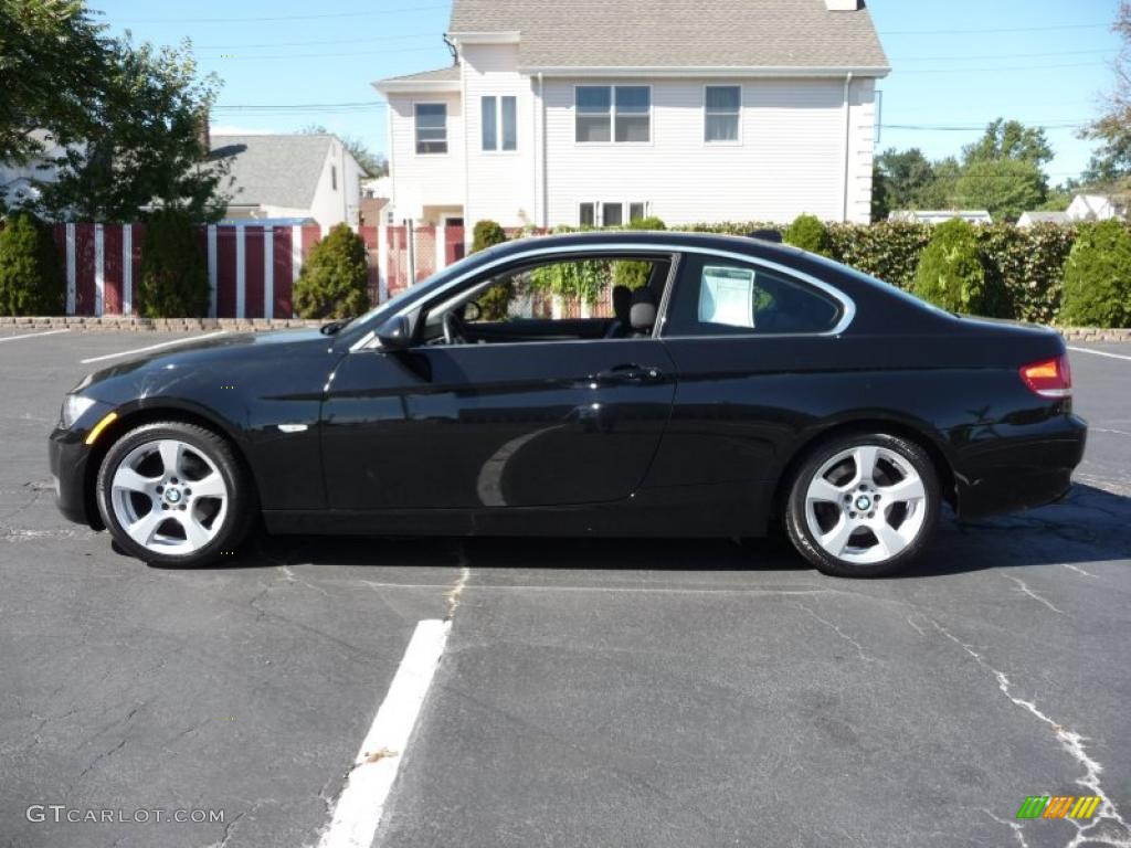 2007 3 Series 328xi Coupe - Black Sapphire Metallic / Black photo #8