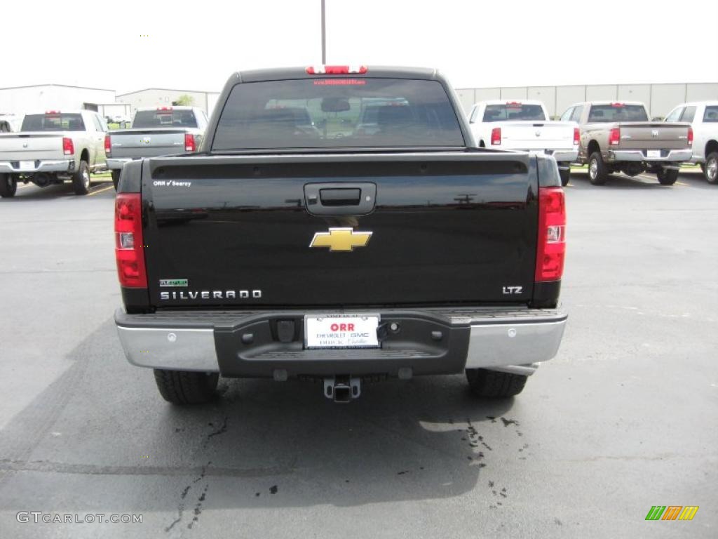 2011 Silverado 1500 LTZ Crew Cab 4x4 - Black / Dark Cashmere/Light Cashmere photo #7