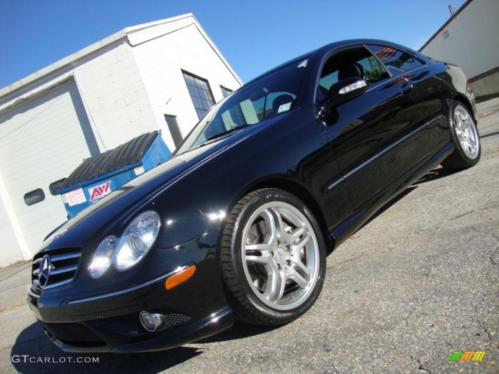 2008 CLK 550 Coupe - Black / Black photo #1