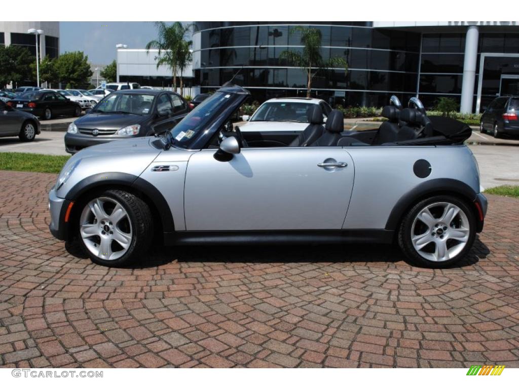 2005 Cooper S Convertible - Pure Silver Metallic / Panther Black photo #2