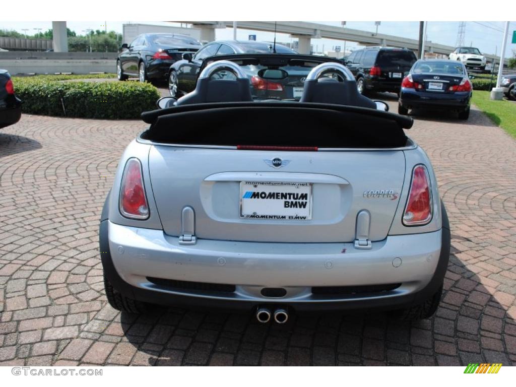 2005 Cooper S Convertible - Pure Silver Metallic / Panther Black photo #4