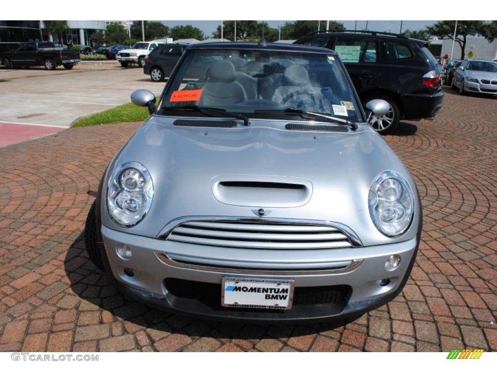 2005 Cooper S Convertible - Pure Silver Metallic / Panther Black photo #8