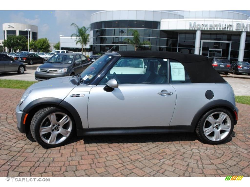 2005 Cooper S Convertible - Pure Silver Metallic / Panther Black photo #17
