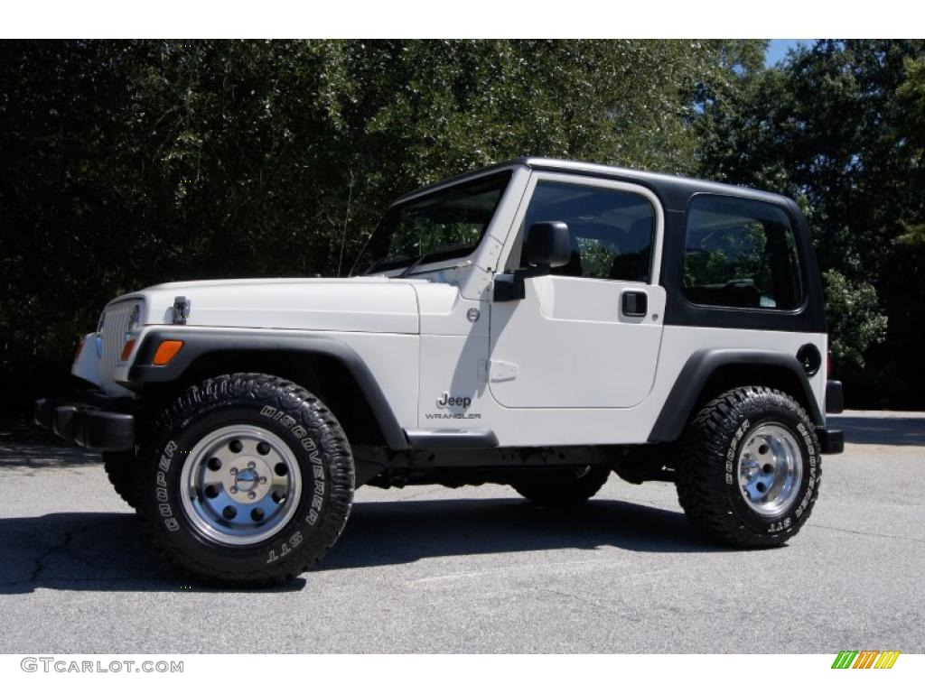 2004 Wrangler Sport 4x4 - Stone White / Dark Slate Gray photo #2