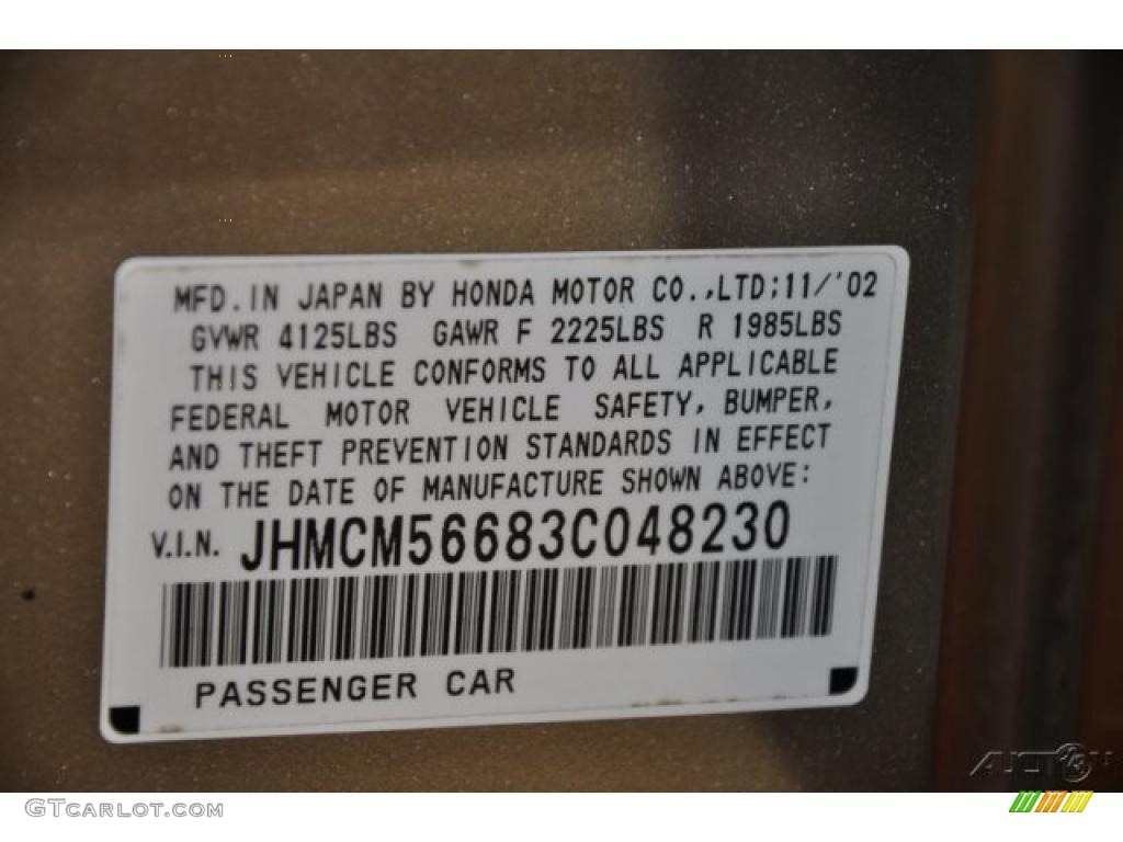 2003 Accord EX Sedan - Desert Mist Metallic / Ivory photo #11