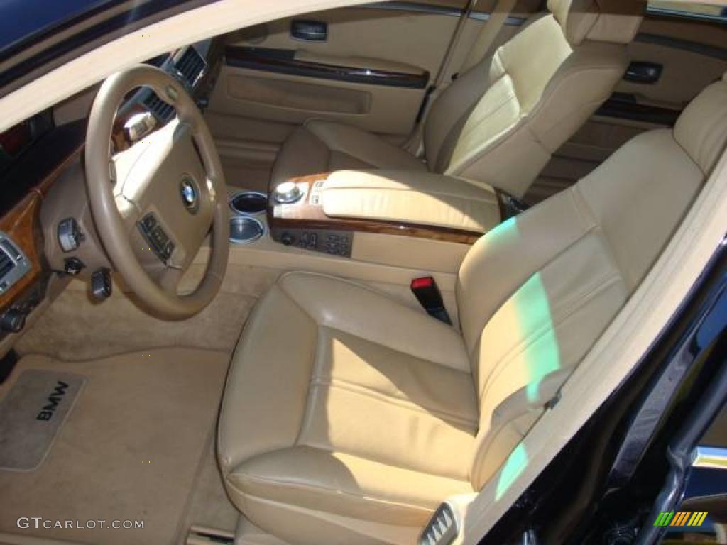 2003 7 Series 745Li Sedan - Jet Black / Dark Beige/Beige III photo #6