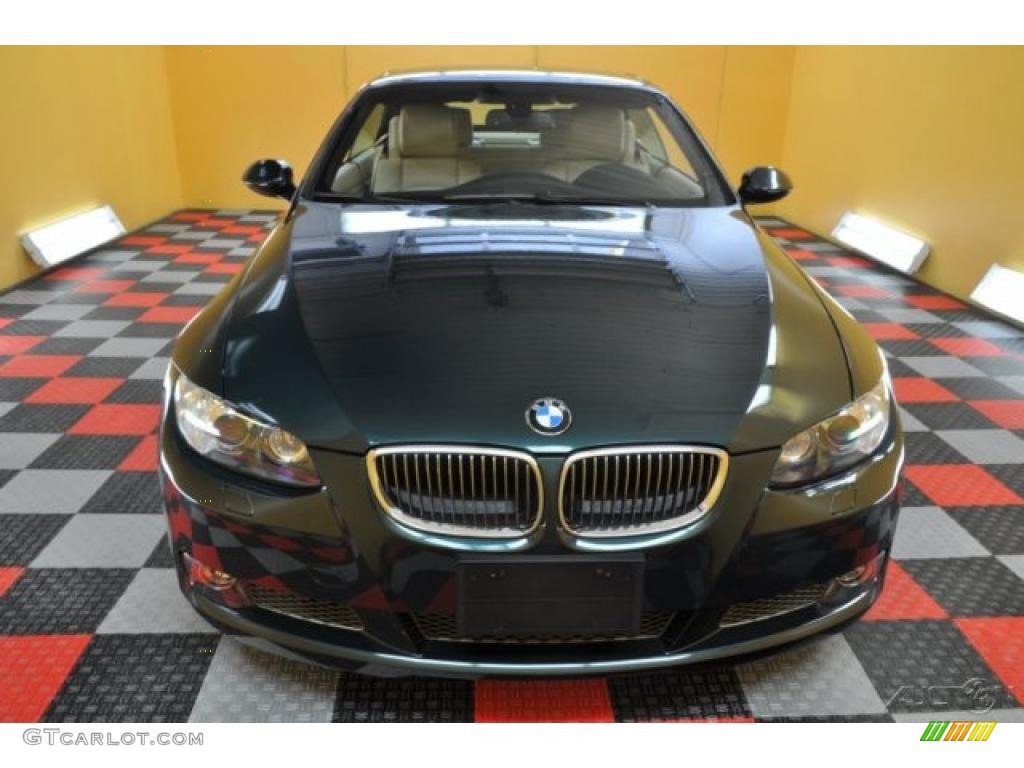 2007 3 Series 335i Convertible - Deep Green Metallic / Cream Beige photo #2