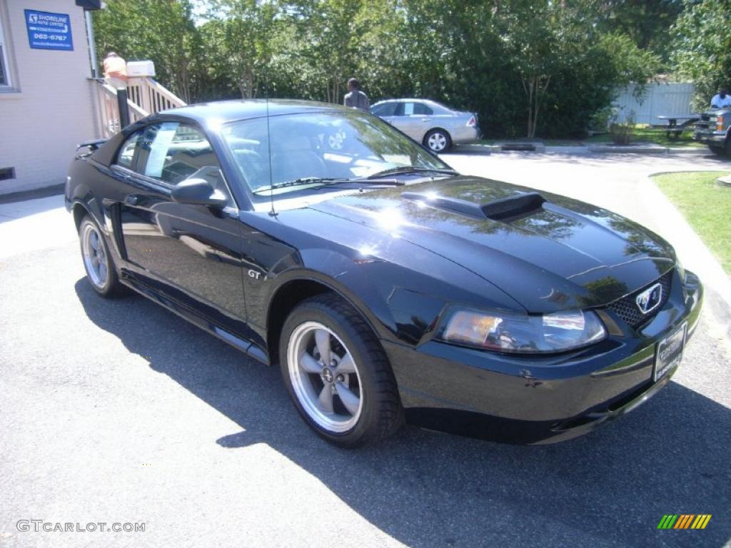 2002 Mustang GT Coupe - Black / Medium Parchment photo #7