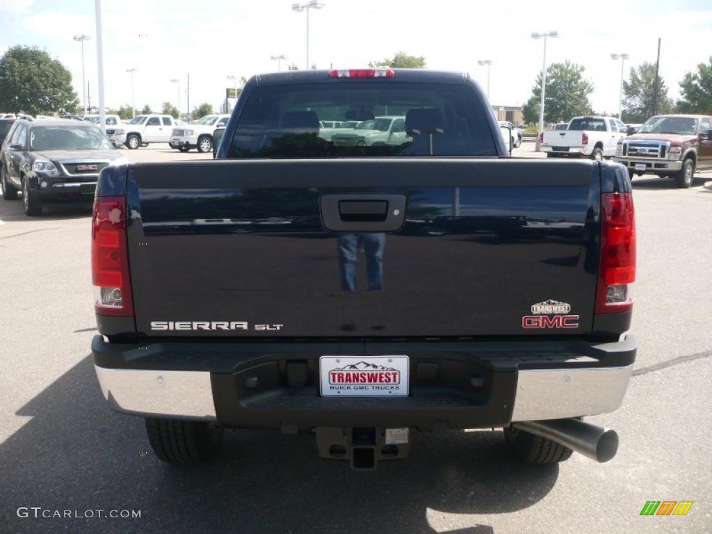 2011 Sierra 2500HD SLT Crew Cab 4x4 - Midnight Blue Metallic / Dark Titanium/Light Titanium photo #4