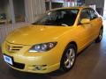 2004 Solar Yellow Mica Mazda MAZDA3 s Sedan  photo #3