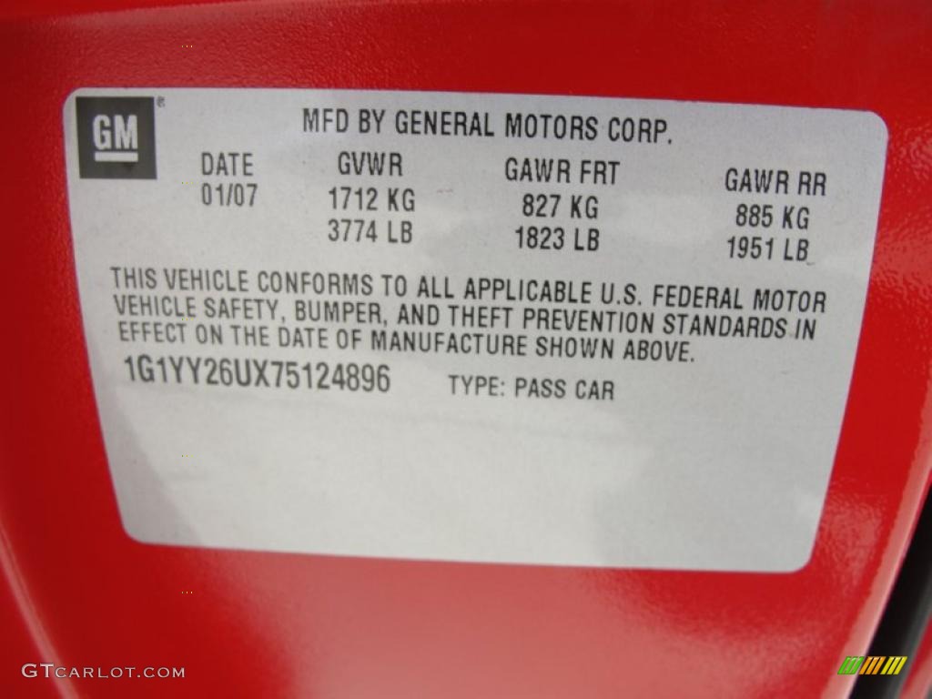 2007 Corvette Coupe - Victory Red / Ebony photo #48