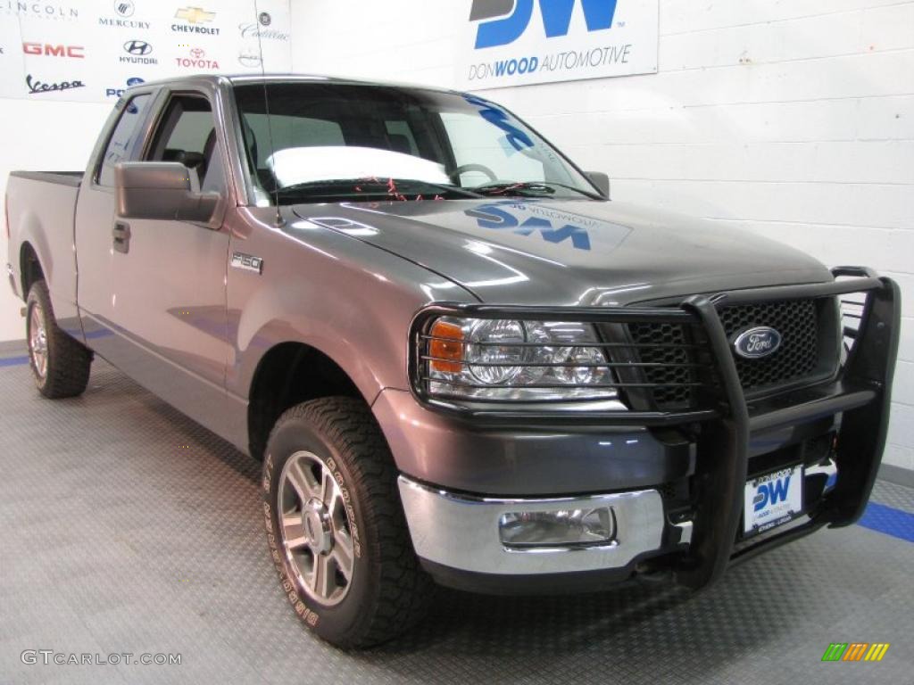 2005 F150 XLT SuperCab 4x4 - Dark Shadow Grey Metallic / Medium Flint Grey photo #1