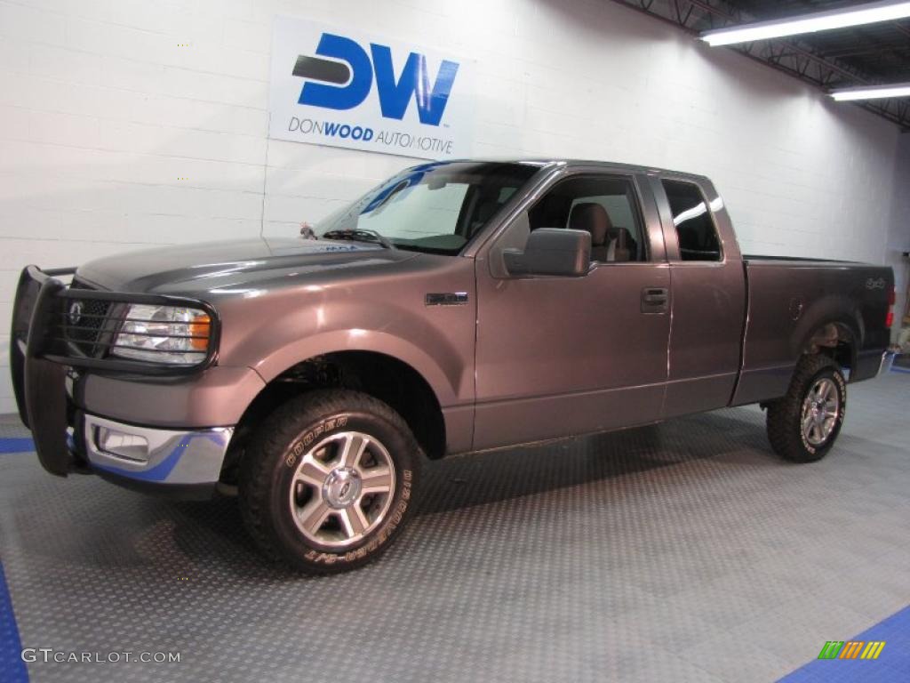 2005 F150 XLT SuperCab 4x4 - Dark Shadow Grey Metallic / Medium Flint Grey photo #2