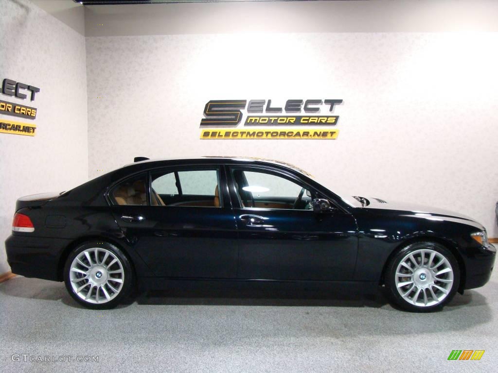 2007 7 Series 750Li Sedan - Monaco Blue Metallic / Natural Brown photo #4