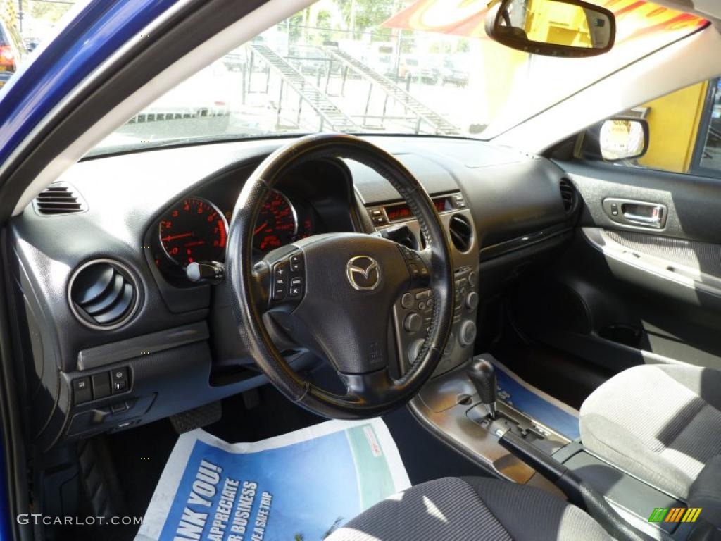 2003 MAZDA6 s Sedan - Sonic Blue Pearl / Gray photo #7