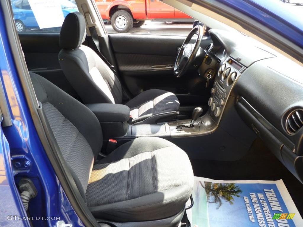 2003 MAZDA6 s Sedan - Sonic Blue Pearl / Gray photo #11