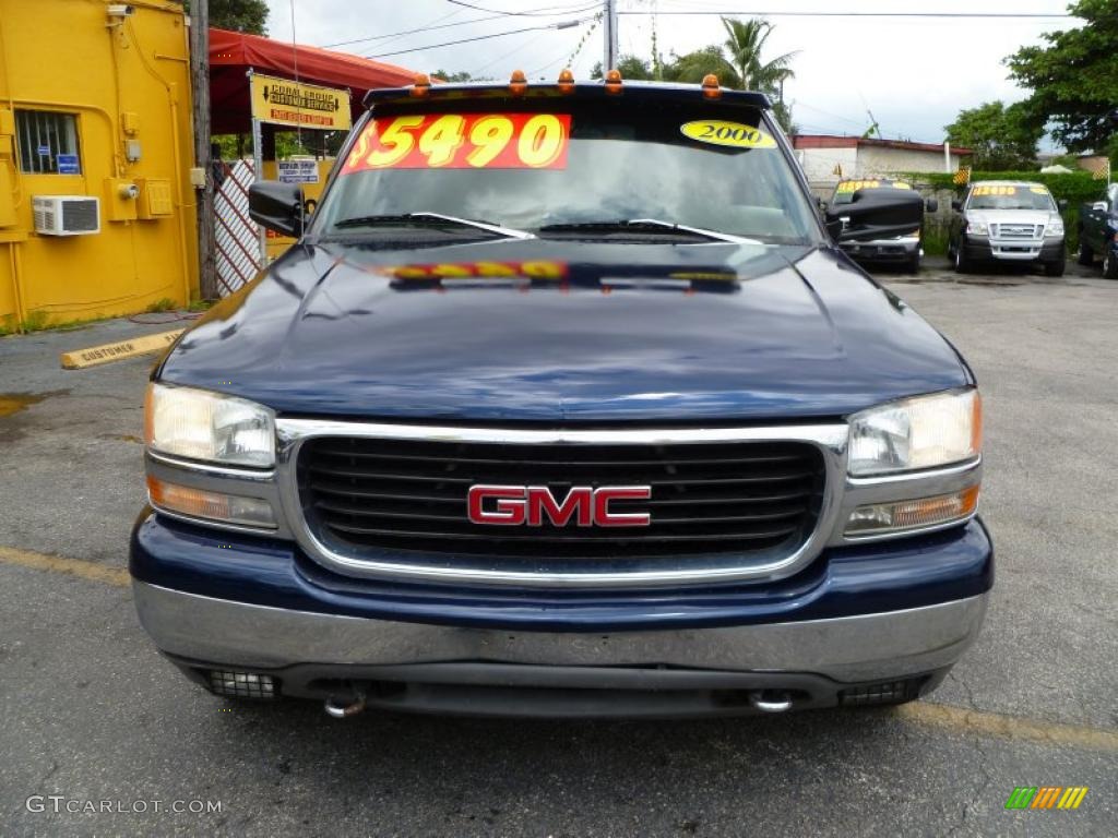 2000 Sierra 2500 SLT Extended Cab 4x4 - Indigo Blue Metallic / Graphite photo #2