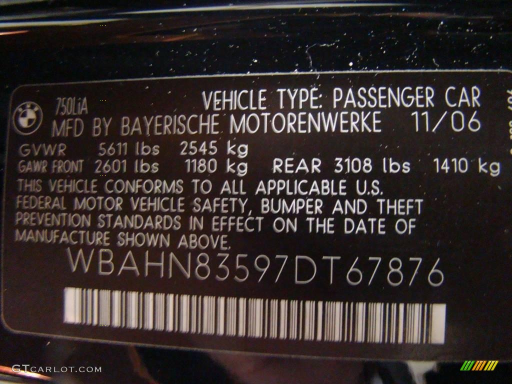 2007 7 Series 750Li Sedan - Monaco Blue Metallic / Natural Brown photo #16